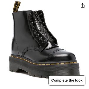 Dr. Martens Sinclair Zip-Up Platform Leather Boots